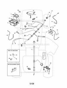 Page D Diagram and Parts List for 917253230  Craftsman Lawn Tractor