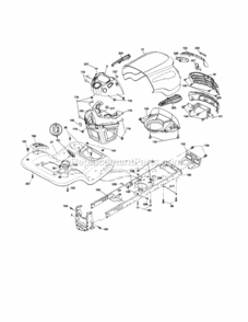 Page E Diagram and Parts List for 917253240  Craftsman Lawn Tractor