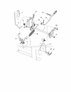 Page J Diagram and Parts List for 917253241  Craftsman Lawn Tractor
