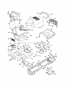 Page B Diagram and Parts List for 917253250  Craftsman Lawn Tractor