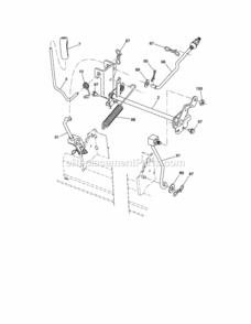 Page J Diagram and Parts List for 917253270  Craftsman Lawn Tractor