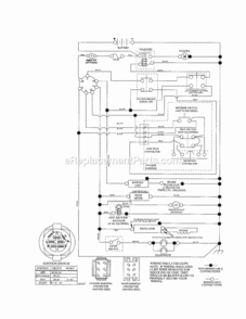Page K Diagram and Parts List for 917253270  Craftsman Lawn Tractor