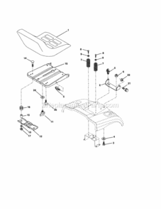 Page E Diagram and Parts List for 917253310  Craftsman Lawn Tractor