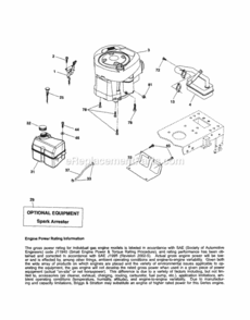 Page H Diagram and Parts List for 917253310  Craftsman Lawn Tractor