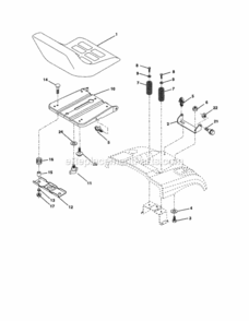 Page H Diagram and Parts List for 917253321  Craftsman Lawn Tractor
