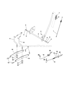 Page J Diagram and Parts List for 917253340  Craftsman Lawn Tractor