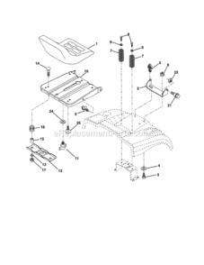 Page F Diagram and Parts List for 917253340  Craftsman Lawn Tractor