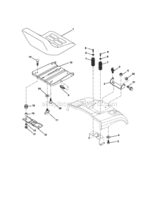 Page H Diagram and Parts List for 917253350  Craftsman Lawn Tractor