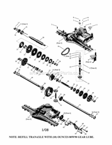Page M Diagram and Parts List for 917253360  Craftsman Lawn Tractor