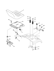 Page E Diagram and Parts List for 917253360  Craftsman Lawn Tractor