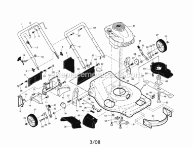 Page A Diagram and Parts List for 917253400  Craftsman Lawn Mower