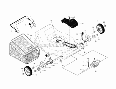 Page B Diagram and Parts List for 917253401  Craftsman Lawn Mower