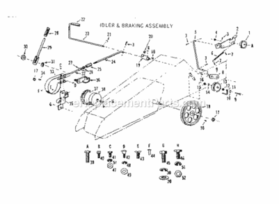 Page C Diagram and Parts List for 91725340  Craftsman Lawn Tractor
