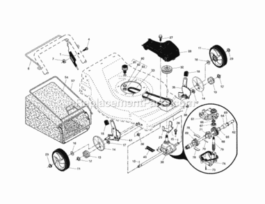Page B Diagram and Parts List for 917253410  Craftsman Lawn Mower