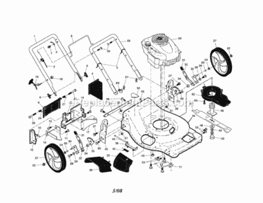 Page A Diagram and Parts List for 917253440  Craftsman Lawn Mower
