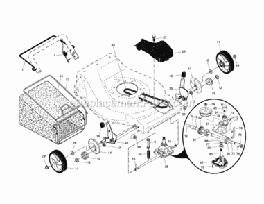 Page B Diagram and Parts List for 917253440  Craftsman Lawn Mower