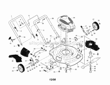Page A Diagram and Parts List for 917253450  Craftsman Lawn Mower