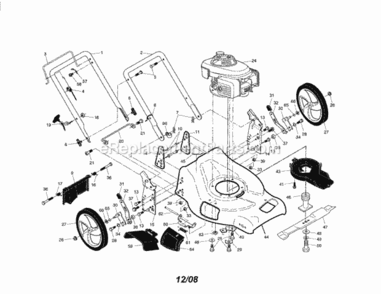 Page A Diagram and Parts List for 917253461  Craftsman Lawn Mower