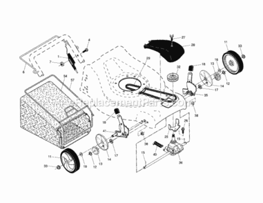 Page B Diagram and Parts List for 917253462  Craftsman Lawn Mower