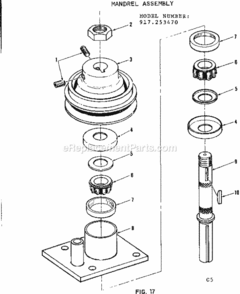 Part Location Diagram of 663A111 Craftsman Mandrel Tube