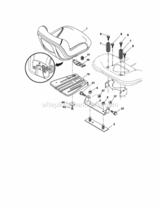 Page F Diagram and Parts List for 917253550  Craftsman Lawn Tractor
