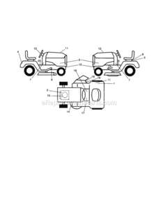 Page H Diagram and Parts List for 917253550  Craftsman Lawn Tractor