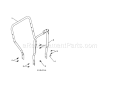 Lower Handle Diagram and Parts List for 917253561  Craftsman Snow Blower