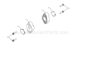 Auger Bearing Diagram and Parts List for 917253572  Craftsman Snow Blower