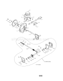 Impeller / Gearbox Diagram and Parts List for 917253580  Craftsman Snow Blower