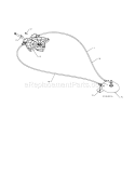 Lever / Cable Rotator Diagram and Parts List for 917253580  Craftsman Snow Blower