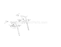 Plow Handles Diagram and Parts List for 917253581  Craftsman Snow Blower