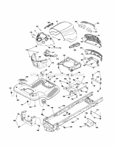 Page B Diagram and Parts List for 917253631  Craftsman Lawn Tractor