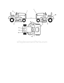 Page F Diagram and Parts List for 917253631  Craftsman Lawn Tractor