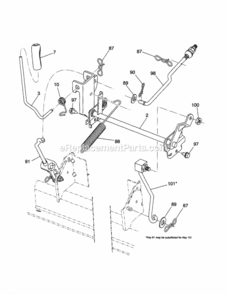 Page I Diagram and Parts List for 917253631  Craftsman Lawn Tractor