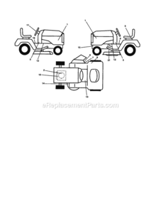 Page F Diagram and Parts List for 917253640  Craftsman Lawn Tractor