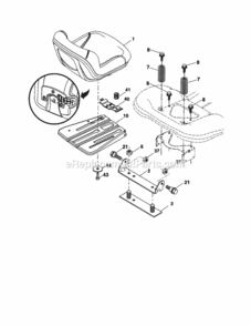 Page H Diagram and Parts List for 917253640  Craftsman Lawn Tractor