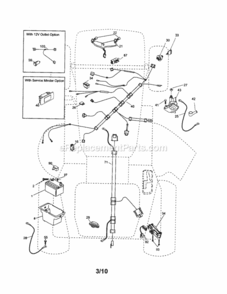 Page A Diagram and Parts List for 917253641  Craftsman Lawn Tractor