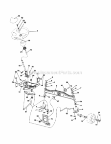 Page E Diagram and Parts List for 917253641  Craftsman Lawn Tractor