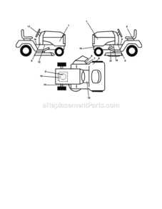 Page F Diagram and Parts List for 917253641  Craftsman Lawn Tractor