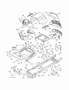 Page B Diagram and Parts List for 917253642  Craftsman Lawn Tractor