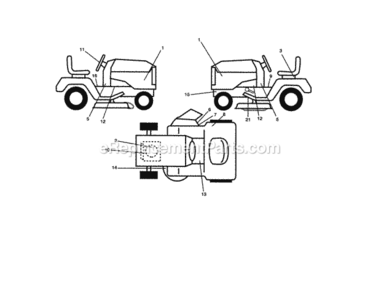 Page F Diagram and Parts List for 917253642  Craftsman Lawn Tractor
