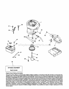 Page H Diagram and Parts List for 917253650  Craftsman Lawn Tractor