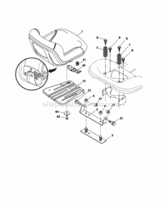 Page E Diagram and Parts List for 917253653  Craftsman Lawn Tractor
