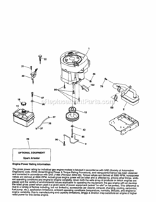 Page H Diagram and Parts List for 917253653  Craftsman Lawn Tractor