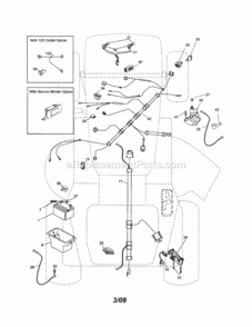 Page A Diagram and Parts List for 917253660  Craftsman Lawn Tractor