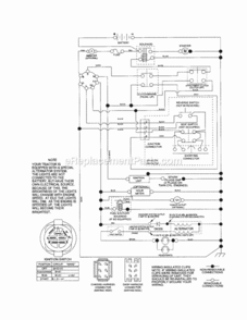 Page K Diagram and Parts List for 917253660  Craftsman Lawn Tractor