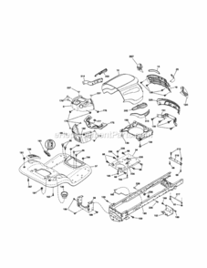 Page B Diagram and Parts List for 917253690  Craftsman Lawn Tractor