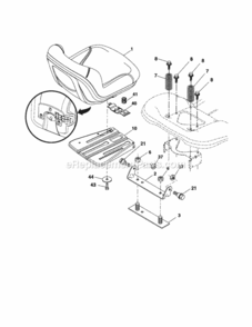 Page E Diagram and Parts List for 917253690  Craftsman Lawn Tractor