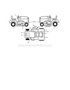 Page F Diagram and Parts List for 917253691  Craftsman Lawn Tractor