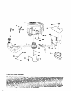 Page H Diagram and Parts List for 917253691  Craftsman Lawn Tractor